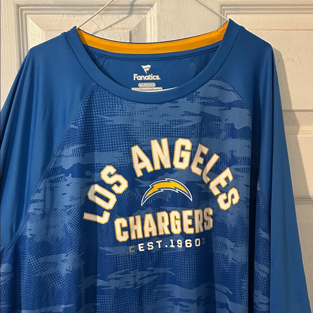 Fanatics Blue and Yellow Los Angeles Chargers Shirt